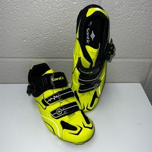 Ultro Santic Size 9.5 Neon Green Men’s Cycling Shoes New WMS17001V